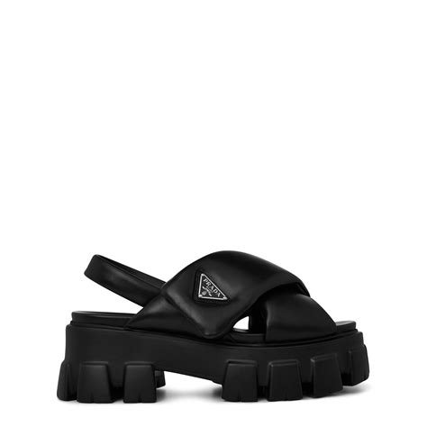 prada padded sandal|Prada transparent sandals.